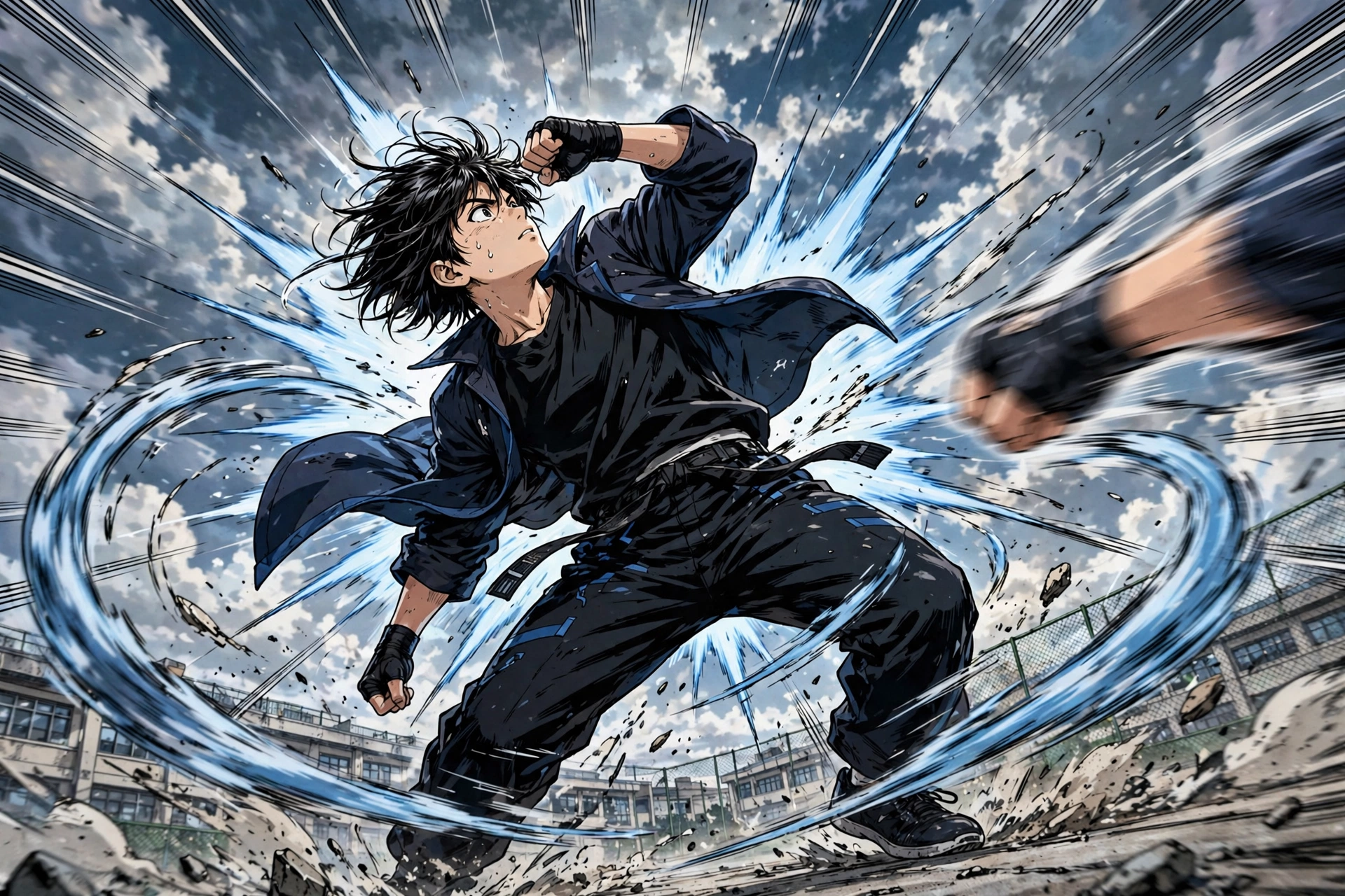 Anime-style quest system scene illustration